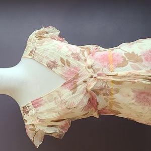 The Limited sheer floral top, size M